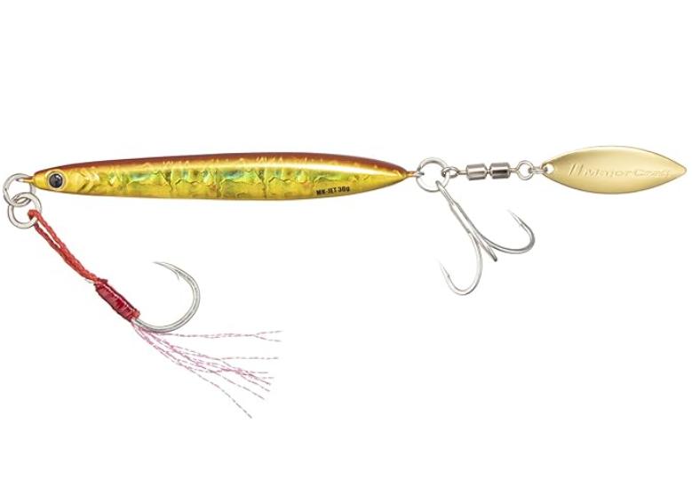 MAKI JIG JET 30g #03 Red Gold - Metal Jig Lure with Rear Blade for Saltwater Fishing 30g
MAKI JIG JET 30g #03 Red Gold - Metal Jig Lure with Rear Blade for Saltwater Fishing 30g