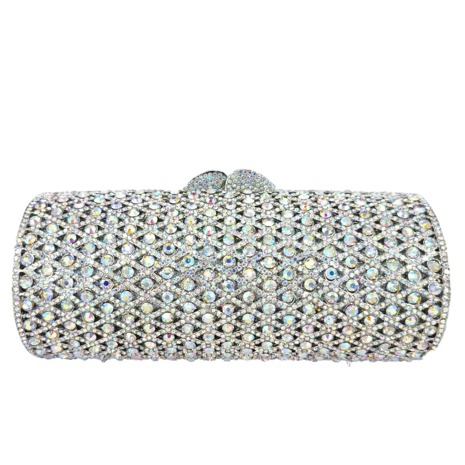 Boutique De FGG Barrel Round Rhinestone Purses and Handbags, Crystal Evening Bags for Women Formal, Hardcase Wedding Clutch Bag Mini
Boutique De FGG Barrel Round Rhinestone Purses and Handbags, Crystal Evening Bags for Women Formal, Hardcase Wedding Clutch Bag Mini