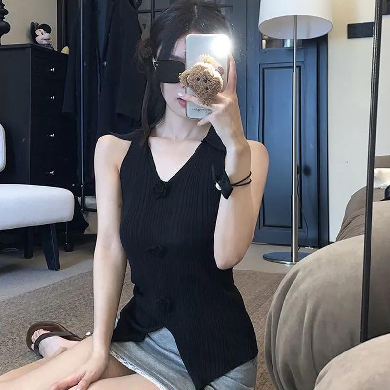 Summer New Three-dimensional Flower Slit Sleeveless Vest Sweet Knitted Sweater Top for Women Onesize чорний
Summer New Three-dimensional Flower Slit Sleeveless Vest Sweet Knitted Sweater Top for Women Onesize чорний