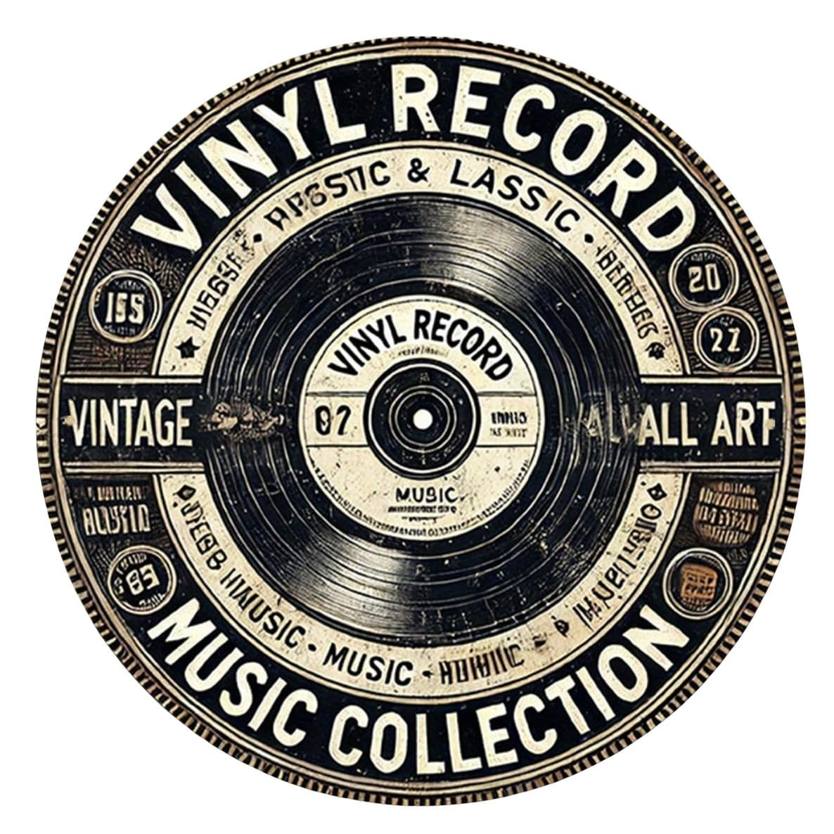 ALOHAMONI Round Metal Sign Diner Route66 (Vintage Record Black)
ALOHAMONI Round Metal Sign Diner Route66 (Vintage Record Black)