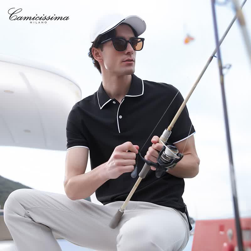 CAMICISSIMA Men s Business Casual Short Sleeve Polo Shirt 50
CAMICISSIMA Men s Business Casual Short Sleeve Polo Shirt 50