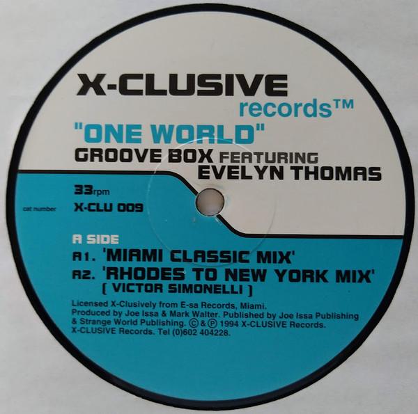 12inch Record GROOVE BOX EVELYN THOMAS One World XCLU009 XClusive Recor 1994 US Dance Electronica Used
12inch Record GROOVE BOX EVELYN THOMAS One World XCLU009 XClusive Recor 1994 US Dance Electronica Used