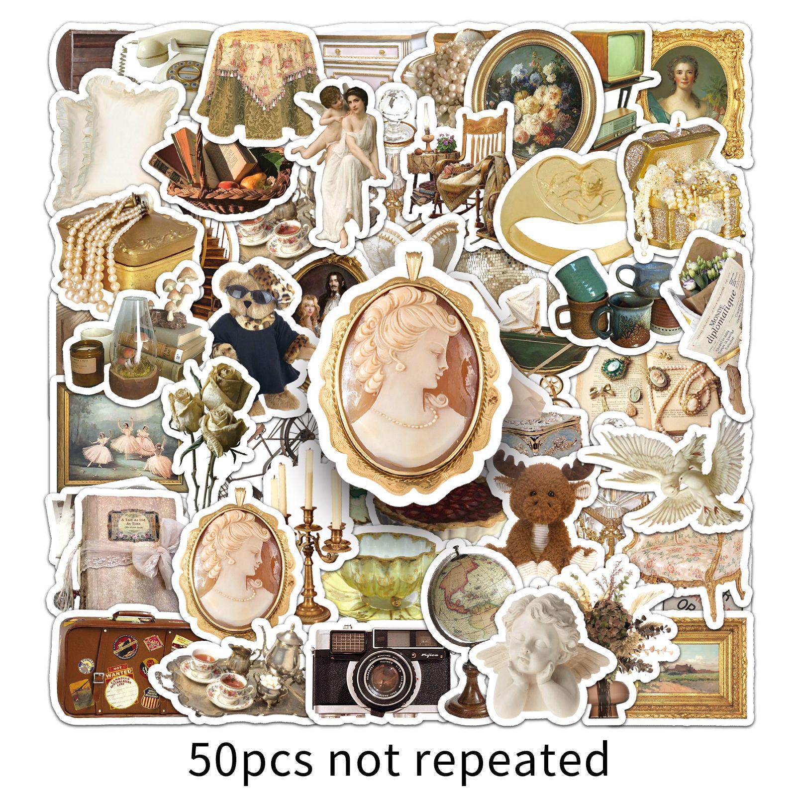 50pcs Retro Palace Style Waterproof Stickers - Small DIY Journal Stationery Decoration
50pcs Retro Palace Style Waterproof Stickers - Small DIY Journal Stationery Decoration