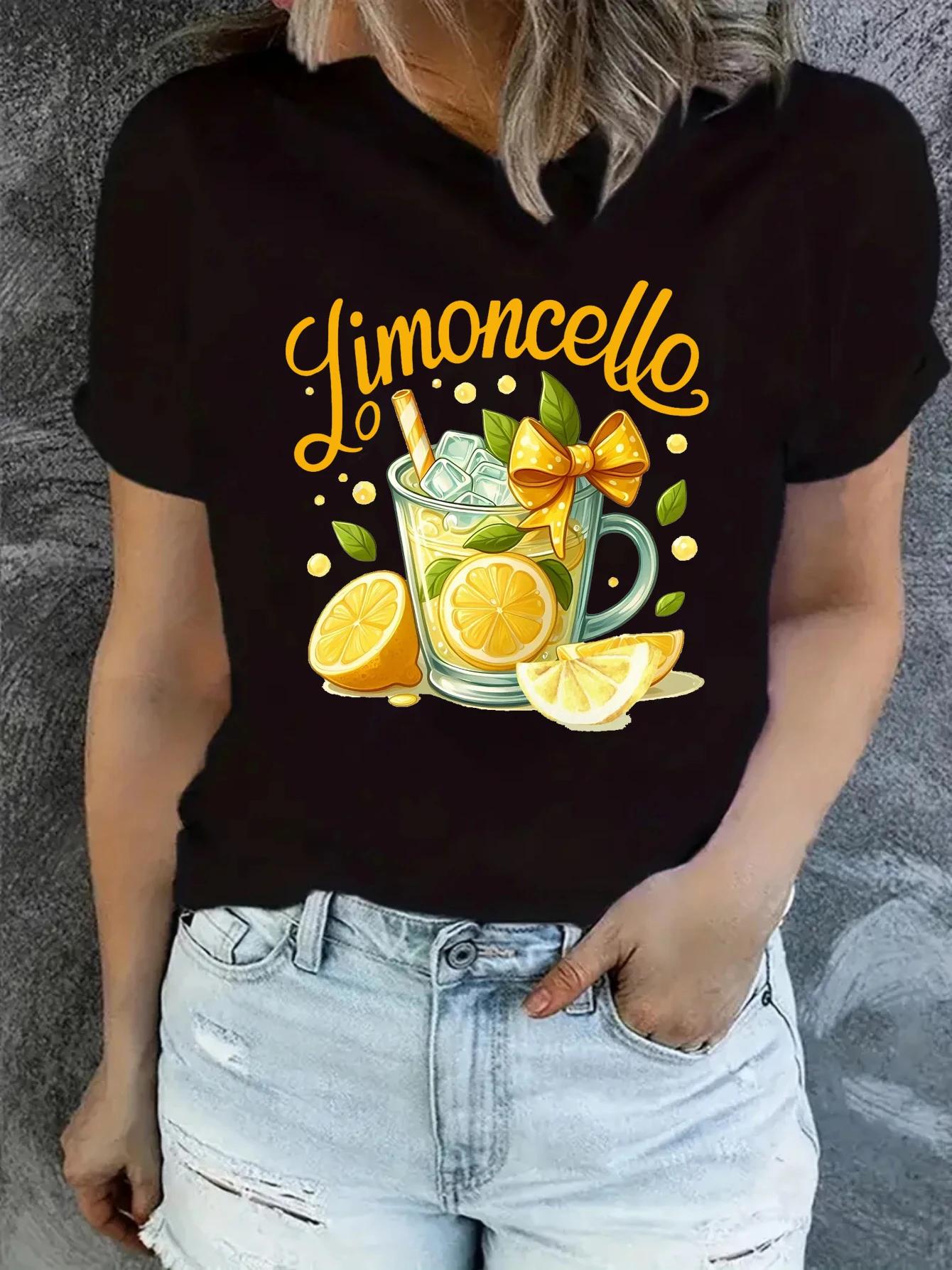 Limoncello Bow Lemon Juice Printed T Shirt Summer Womens Vacation Trip Clothing Comfortable Breathable and Soft S
Limoncello Bow Lemon Juice Printed T Shirt Summer Womens Vacation Trip Clothing Comfortable Breathable and Soft S