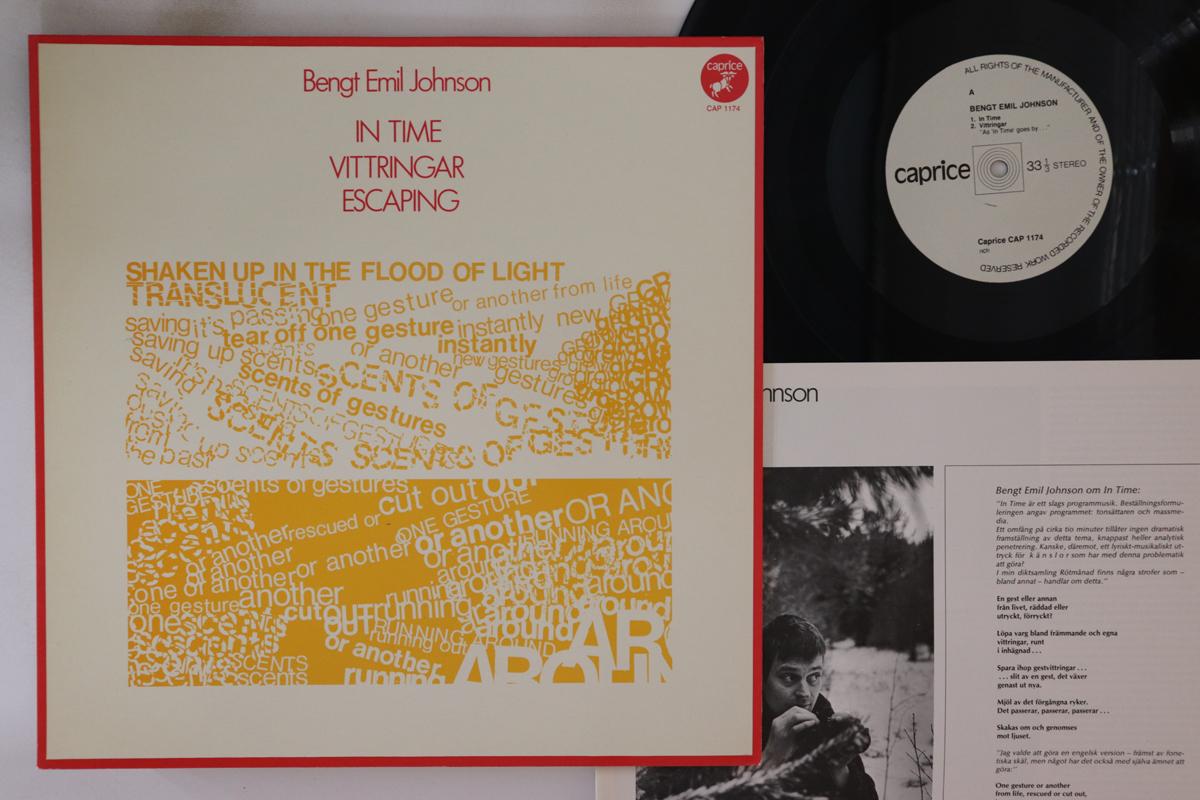 LP Record BENGT EMIL JOHNSON In Time Vittringar Escaping CAP1174 CAPRICE 1979 Sweden Classical Used
LP Record BENGT EMIL JOHNSON In Time Vittringar Escaping CAP1174 CAPRICE 1979 Sweden Classical Used