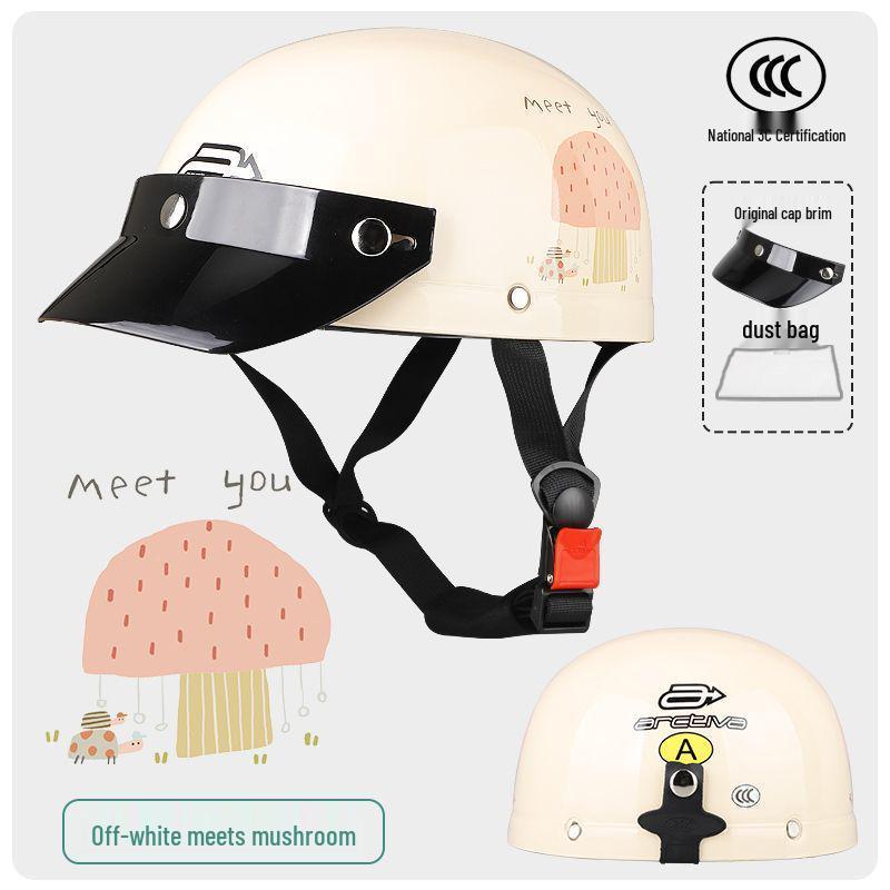 Certified Women s Ultra-light Summer Helmet - Sun Protection for Electric Scooters & Motorcycles Cream White
Certified Women s Ultra-light Summer Helmet - Sun Protection for Electric Scooters & Motorcycles Cream White
