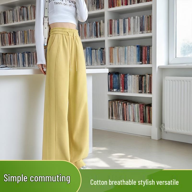 High-Waisted Yellow Drape Wide-Leg Sweatpants for Women - Spring/Autumn 2026 Collection XL (Recommended 120-130 Jin)
High-Waisted Yellow Drape Wide-Leg Sweatpants for Women - Spring/Autumn 2026 Collection XL (Recommended 120-130 Jin)