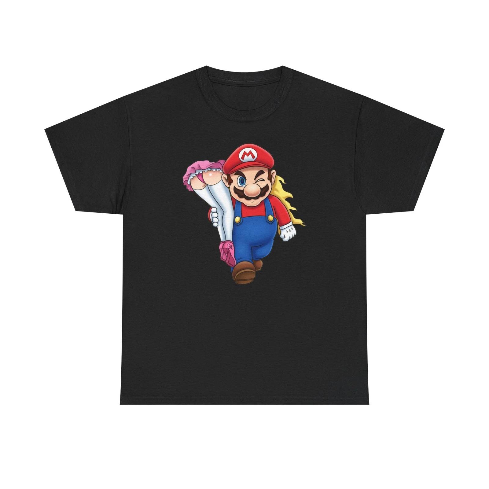 Funny Mario and Peachy Black Tee-Tshirt S
Funny Mario and Peachy Black Tee-Tshirt S