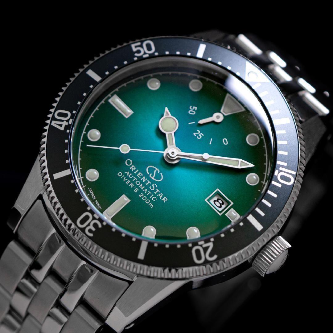 Orient Star M42 F6 Diver 1964 2-ге видання – Автоматичний дайверський годинник 200 м, Зелений, Зроблено в Японії
Orient Star M42 F6 Diver 1964 2-ге видання – Автоматичний дайверський годинник 200 м, Зелений, Зроблено в Японії