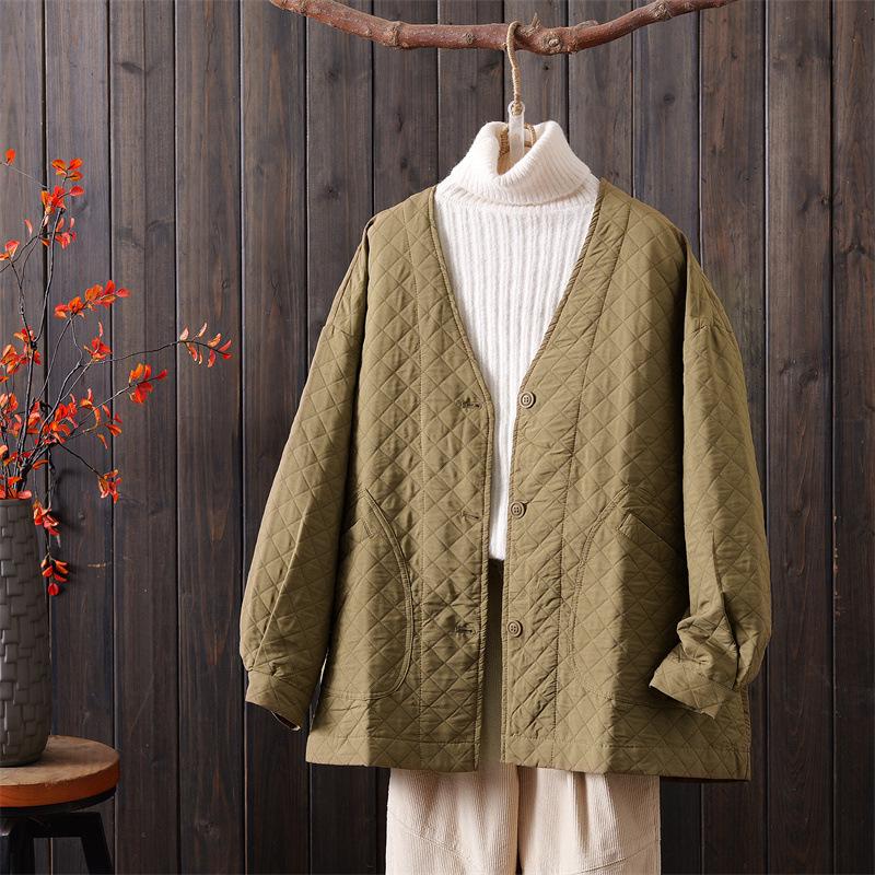 Original Retro Plaid V-neck Jacket for Women - Autumn Casual Loose-Fit Plus Size Fashion Top XXL хакі
Original Retro Plaid V-neck Jacket for Women - Autumn Casual Loose-Fit Plus Size Fashion Top XXL хакі