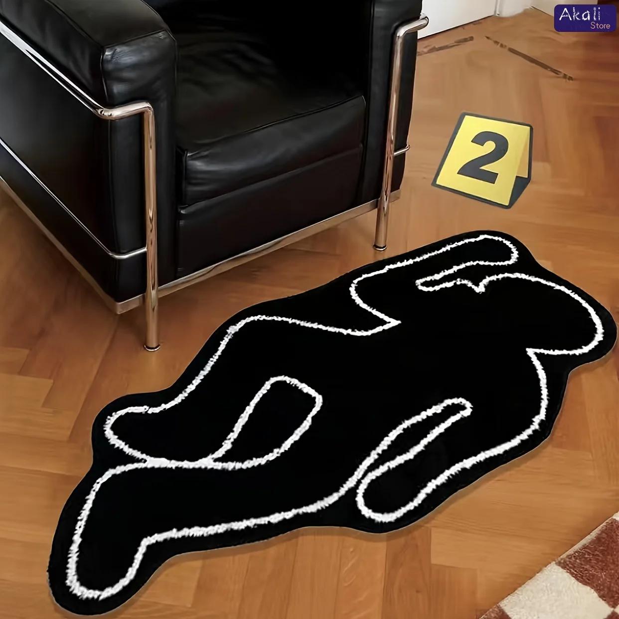 Black Creative Humanoid Area Rug Bathroom Non-slip Floor Mat Exquisite Bedside Cushions Bedroom Living Room Decoration
Black Creative Humanoid Area Rug Bathroom Non-slip Floor Mat Exquisite Bedside Cushions Bedroom Living Room Decoration