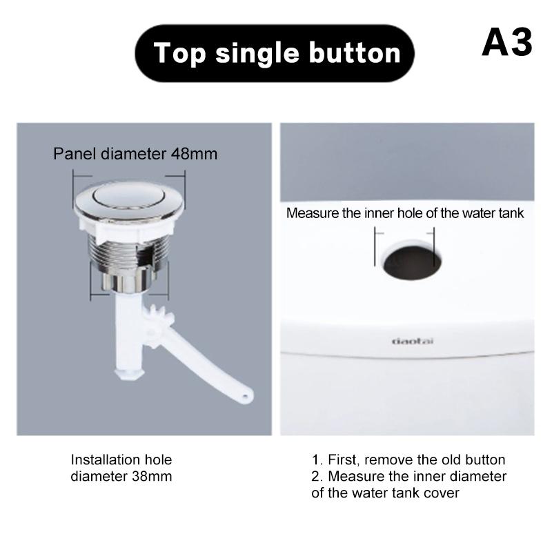 Push Button Toilet Flush Kit Front/Side/Top Mount Water Tank Trip Lever Handle Side Button Switch For Toilet Seat Water Tank
Push Button Toilet Flush Kit Front/Side/Top Mount Water Tank Trip Lever Handle Side Button Switch For Toilet Seat Water Tank