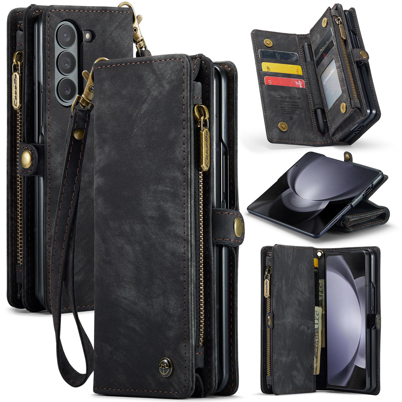 For Samsung Galaxy Z Fold6 5G Phone Cases CASEME 008 Leather Cover with Detachable Wallet and Strap Black
For Samsung Galaxy Z Fold6 5G Phone Cases CASEME 008 Leather Cover with Detachable Wallet and Strap Black