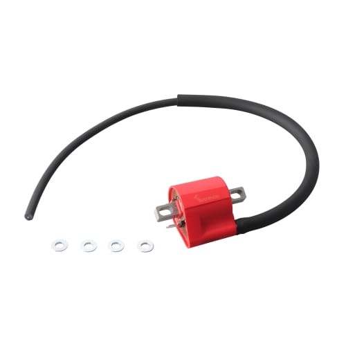 KITACO Ignition Coil for CDI Ignition Vehicles (Red) Monkey Cub Series Ape Series NSR50/80 Dio etc. 754-9010120
KITACO Ignition Coil for CDI Ignition Vehicles (Red) Monkey Cub Series Ape Series NSR50/80 Dio etc. 754-9010120