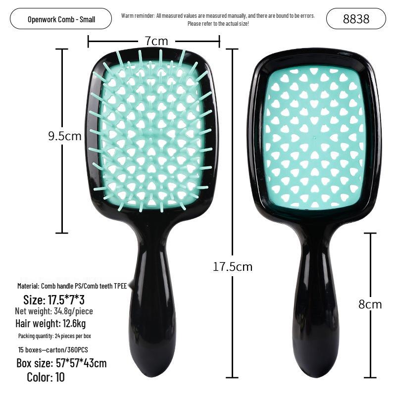 Полая расческа в форме сердца для пышных кудрявых причесок - Маленький квадратный сетчатый дизайн
Полая расческа в форме сердца для пышных кудрявых причесок - Маленький квадратный сетчатый дизайн