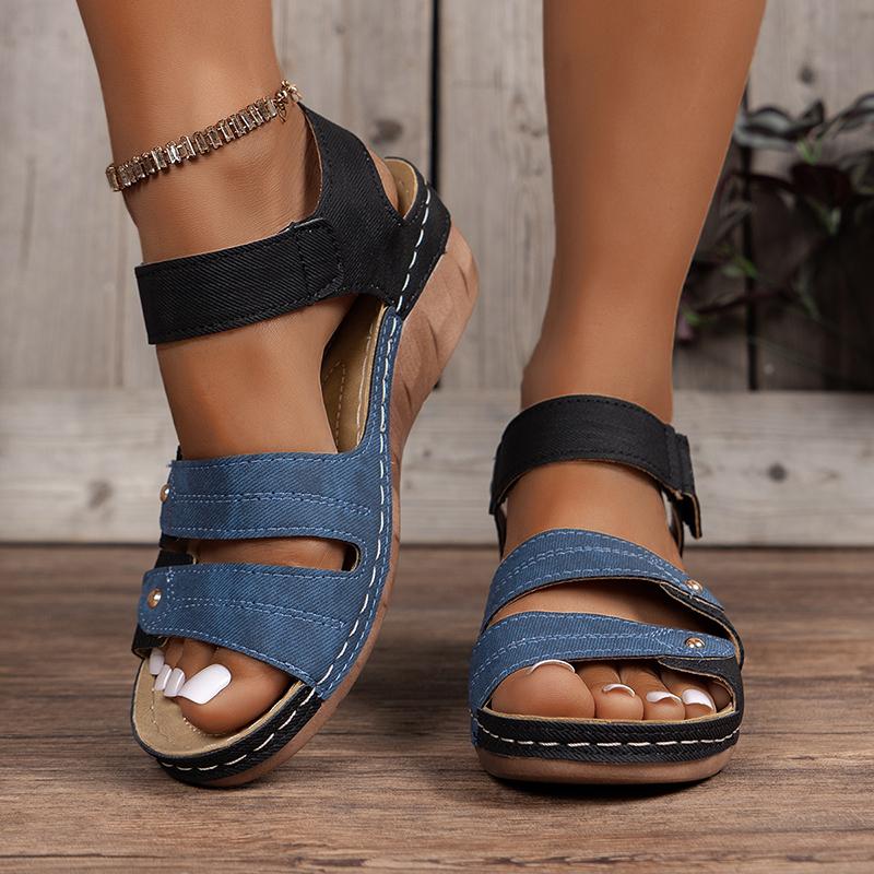 Fashion Mix Color Women Platform Sandals 2024 Hook Loop Wedges Sandalias De Mujer Open Toe Thick Bottom Non-Slip Casual Sandals 
Fashion Mix Color Women Platform Sandals 2024 Hook Loop Wedges Sandalias De Mujer Open Toe Thick Bottom Non-Slip Casual Sandals