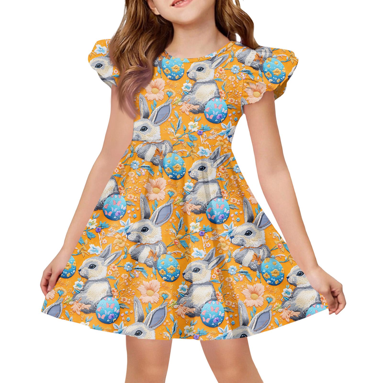Girls Summer Princess Dress - A-Line T-Shirt Dress Easter Day 110 шафрановий
Girls Summer Princess Dress - A-Line T-Shirt Dress Easter Day 110 шафрановий