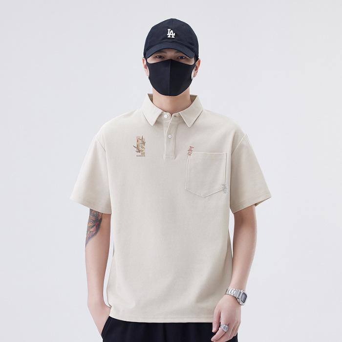 Новая свободная рубашка поло для мужчин на лето, футболка с вышивкой на лацкане для мужчин 4XL
Новая свободная рубашка поло для мужчин на лето, футболка с вышивкой на лацкане для мужчин 4XL