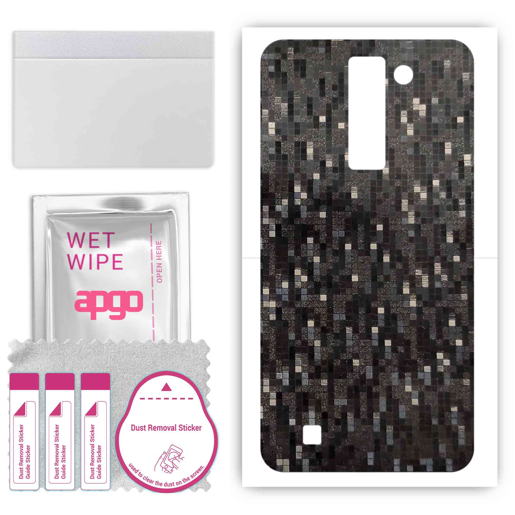 apgo Protective Skin Sticker for the back compatible with LG Stylus 2, Wrap Film, Foil, Vinyl - Pattern Carbon Black Pixel
apgo Protective Skin Sticker for the back compatible with LG Stylus 2, Wrap Film, Foil, Vinyl - Pattern Carbon Black Pixel