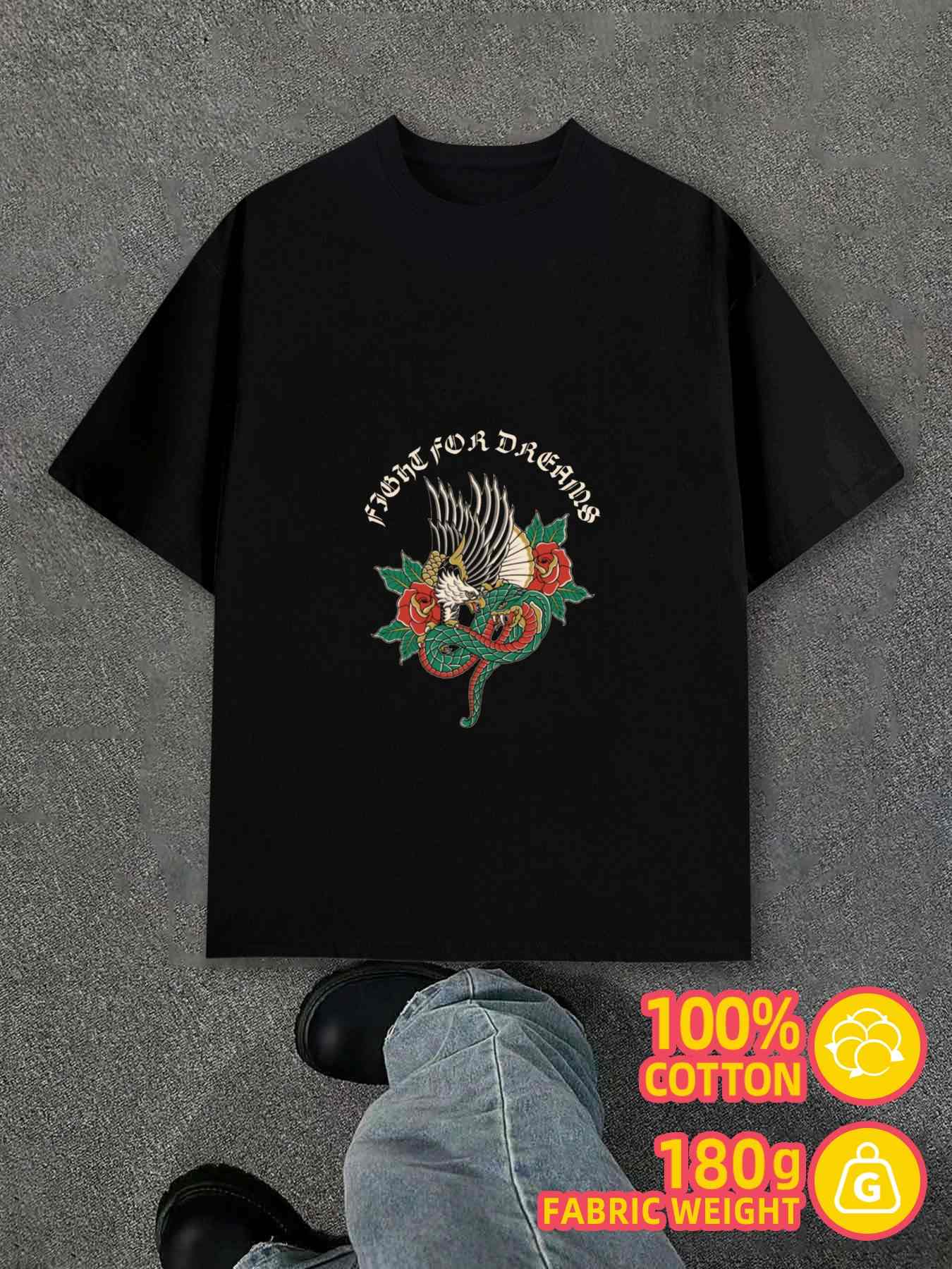 T-Shirt Y2K Fight Dreams Dragon Cotton Black M
T-Shirt Y2K Fight Dreams Dragon Cotton Black M