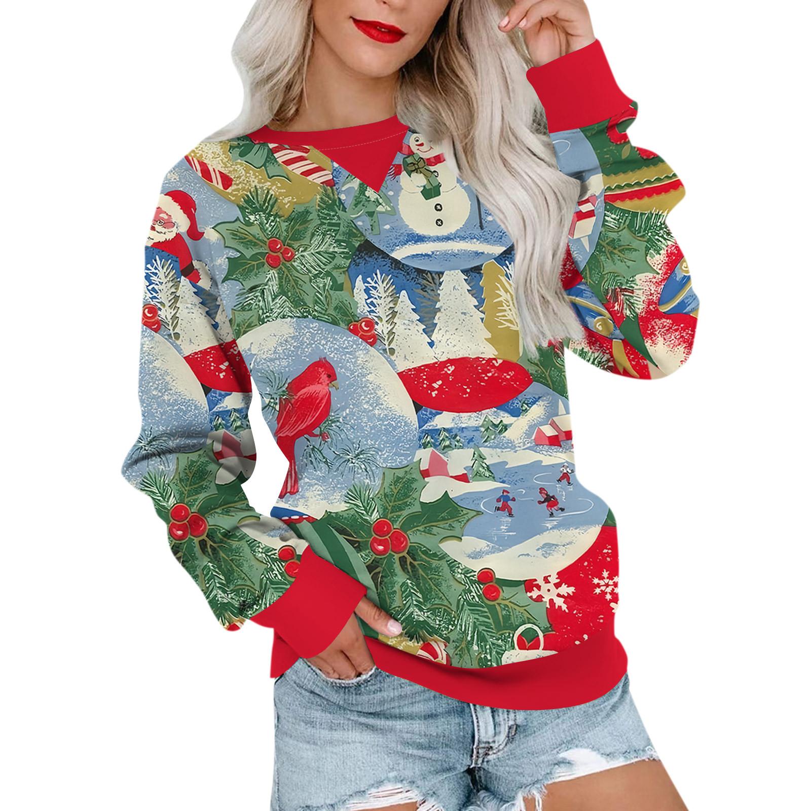 Женский повседневный пуловер с принтом, рубашка с длинным рукавом, толстовка большого размера L красный
Женский повседневный пуловер с принтом, рубашка с длинным рукавом, толстовка большого размера L красный