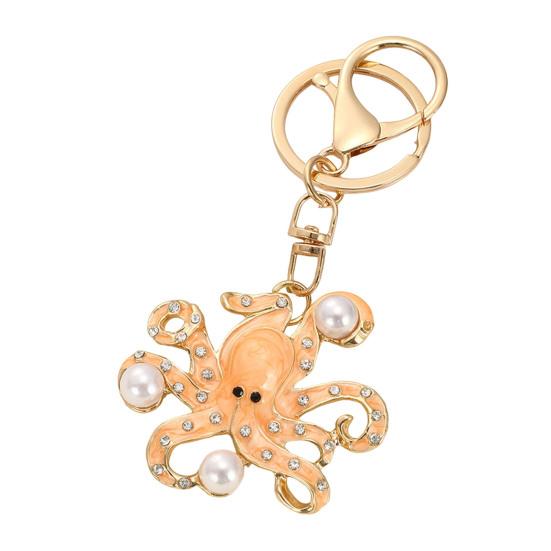 Keychain Pendant Imitation Pearls Rhinestones Inlaid Octopus Shape Key Chain with Lobster Clasp Bag Charm Backpack Accessory помаранчевий
Keychain Pendant Imitation Pearls Rhinestones Inlaid Octopus Shape Key Chain with Lobster Clasp Bag Charm Backpack Accessory помаранчевий