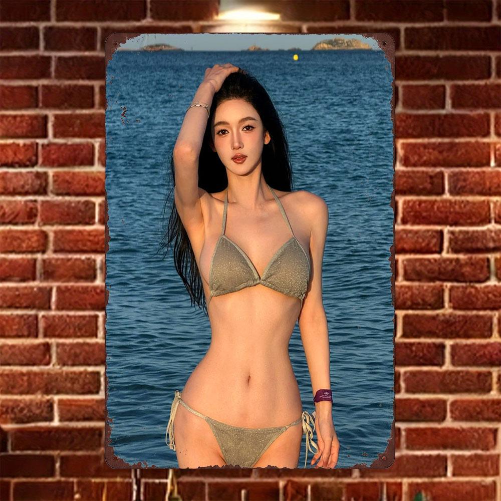 HD Tin Sign Vintage Asian Girl in Shimmery Beige Bikini by the Sea Metal Wall Art Retro Decor for Home Bar Cafe 20x30cm(7.8x11.8inch)
HD Tin Sign Vintage Asian Girl in Shimmery Beige Bikini by the Sea Metal Wall Art Retro Decor for Home Bar Cafe 20x30cm(7.8x11.8inch)