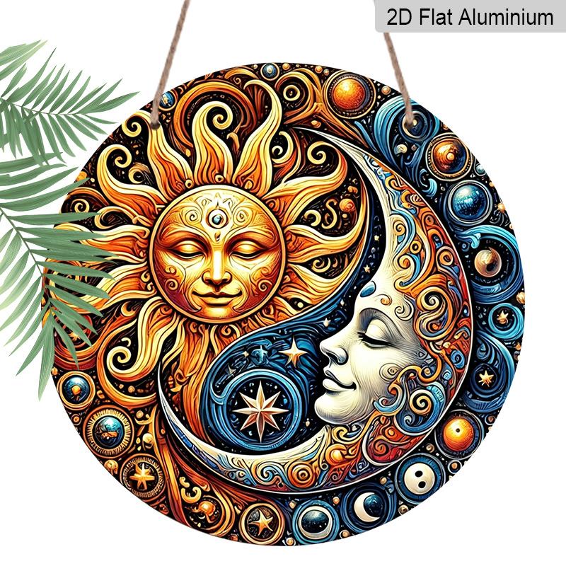 2D Flat, 1pc Fantasy Sun & Moon Metal Aluminum Sign - Mysterious Art Style Aluminum Wall Decor for Garden, Patio, Indoor & Outdoor Use - Celestial 7.87×7.87inch
2D Flat, 1pc Fantasy Sun & Moon Metal Aluminum Sign - Mysterious Art Style Aluminum Wall Decor for Garden, Patio, Indoor & Outdoor Use - Celestial 7.87×7.87inch