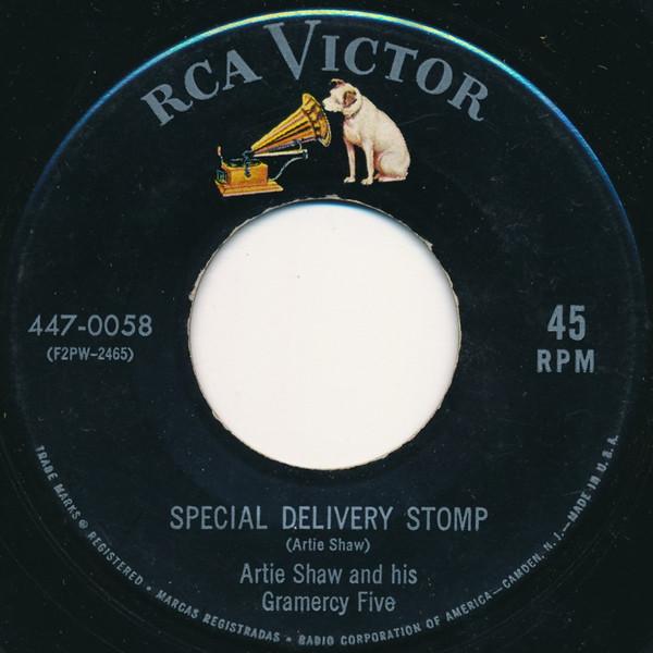 7inch Record ARTIE SHAW & HIS GRAMERCY FIVE - Special Delivery Stomp / Summit Rid 4470058 RCA VICTOR 1955 US Jazz Used
7inch Record ARTIE SHAW & HIS GRAMERCY FIVE - Special Delivery Stomp / Summit Rid 4470058 RCA VICTOR 1955 US Jazz Used