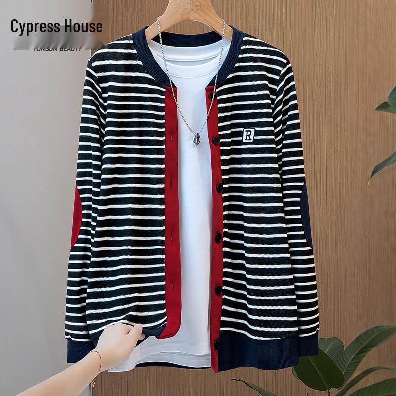 Sibaishe Women s Contrast Stripe Long Sleeve Knit Cardigan L
Sibaishe Women s Contrast Stripe Long Sleeve Knit Cardigan L