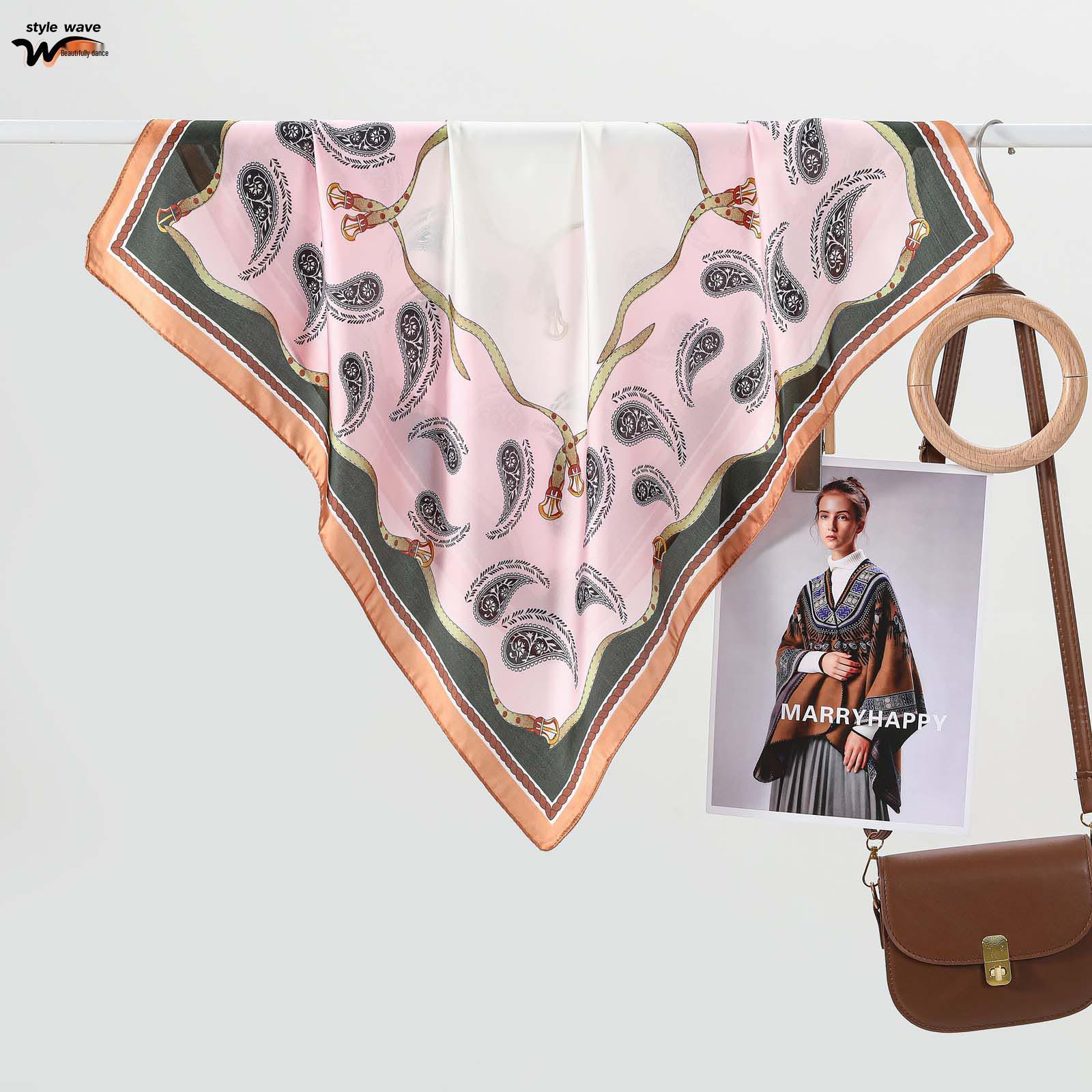 Women s Retro Leather Belt & Cashew Print Silk Scarf - Elegant, Versatile, High-Class Neck Protector. 70x70 CM
Women s Retro Leather Belt & Cashew Print Silk Scarf - Elegant, Versatile, High-Class Neck Protector. 70x70 CM