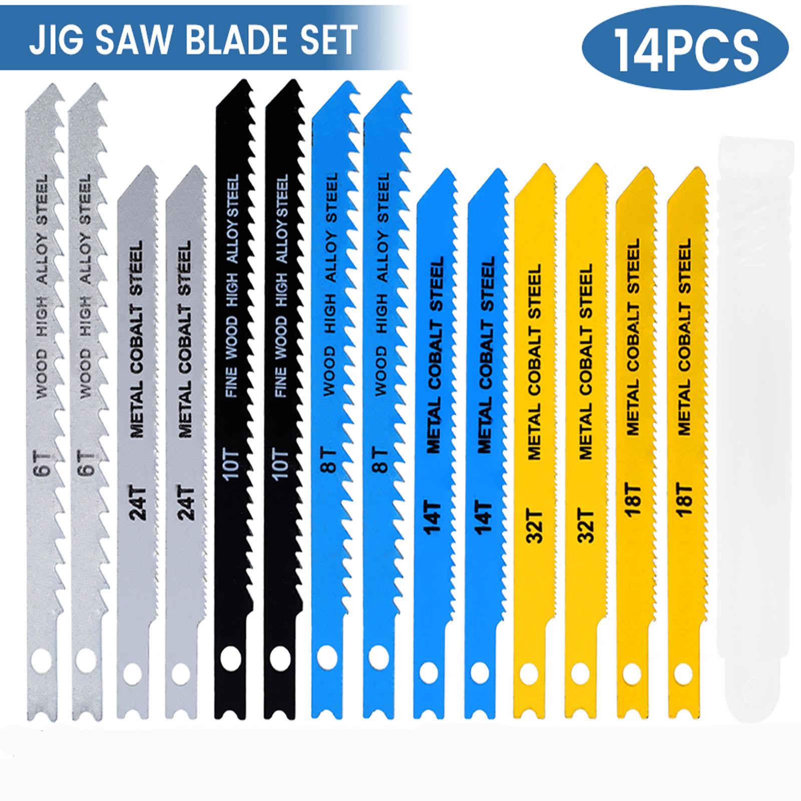 Jig Saw Blade Set 14/30/54Pcs Carbon Steel Assorted Saw Blades with U-shank Sharp Fast Cut Down Jigsaw Blade Woodworking Tool
Jig Saw Blade Set 14/30/54Pcs Carbon Steel Assorted Saw Blades with U-shank Sharp Fast Cut Down Jigsaw Blade Woodworking Tool