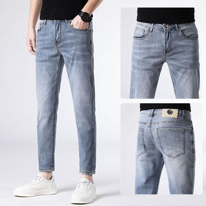 Men s Spring and Summer Light Blue Slim Feet Jeans 28
Men s Spring and Summer Light Blue Slim Feet Jeans 28