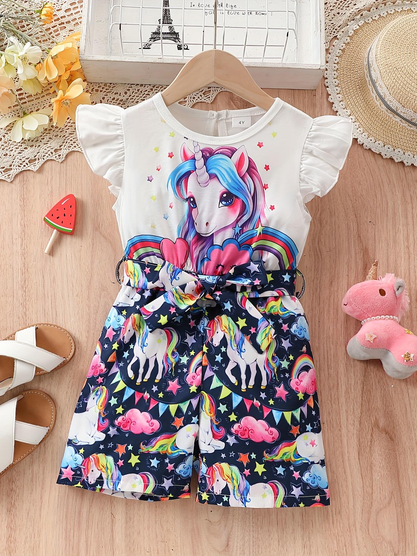 Summer girl unicorn flared sleeve jumpsuit with full-printed winged horses and a waistband-style integrated shorts 2-3Y белый
Summer girl unicorn flared sleeve jumpsuit with full-printed winged horses and a waistband-style integrated shorts 2-3Y белый