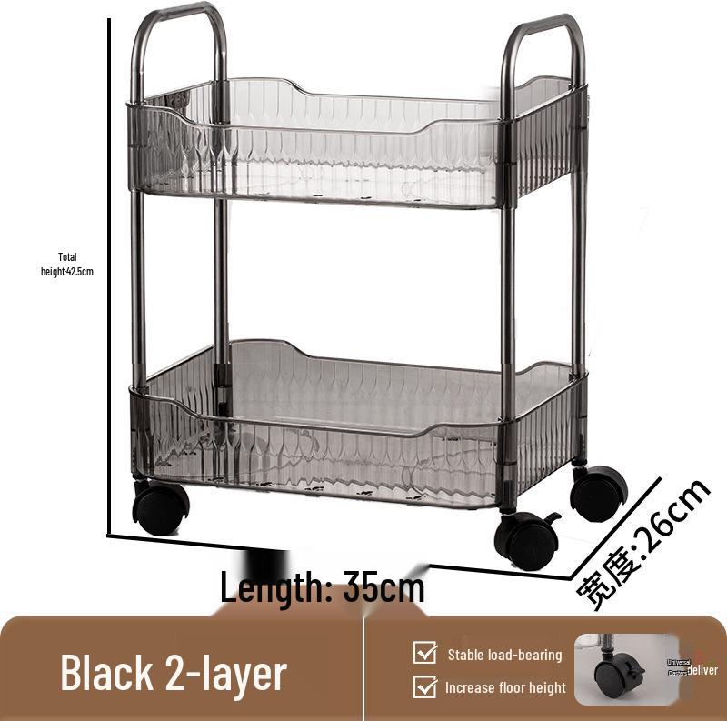 Acrylic Transparent Floor Storage Trolley - Multi-Layer, Portable with Handle for Bedroom
Acrylic Transparent Floor Storage Trolley - Multi-Layer, Portable with Handle for Bedroom