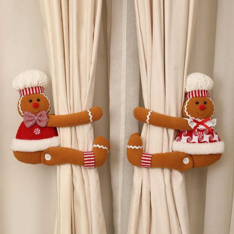 Christmas Curtain Buckles, Decorative Items, Cartoon Couple Gingerbread Dolls, Curtains Hugging Party Dolls, Holiday Decorations
Christmas Curtain Buckles, Decorative Items, Cartoon Couple Gingerbread Dolls, Curtains Hugging Party Dolls, Holiday Decorations