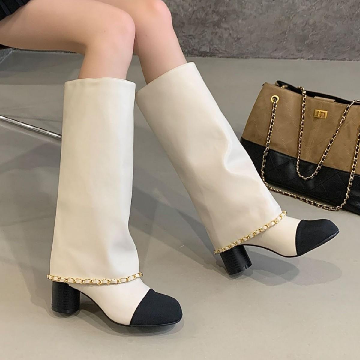 Round head color matching knight boots autumn 2025 new temperament thick heel high trousers boots but knee boots children 39
Round head color matching knight boots autumn 2025 new temperament thick heel high trousers boots but knee boots children 39