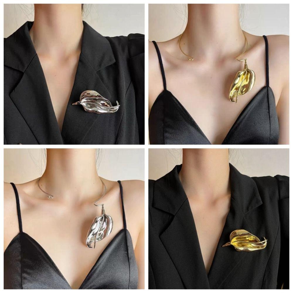 Korean Style Gold Iris Necklace Shiny Geometric Zinc Zinc Alloy Choker Popular Collar Choker Gift Gold Brooch
Korean Style Gold Iris Necklace Shiny Geometric Zinc Zinc Alloy Choker Popular Collar Choker Gift Gold Brooch