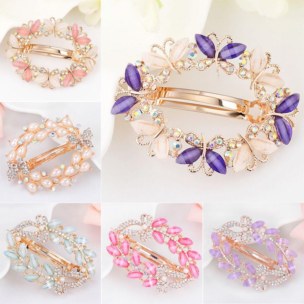 Korean Gifts Women Clamp Crystal Brooch Flowers Butterfly Hair Clip Barrette Leaves Hairpin
Korean Gifts Women Clamp Crystal Brooch Flowers Butterfly Hair Clip Barrette Leaves Hairpin