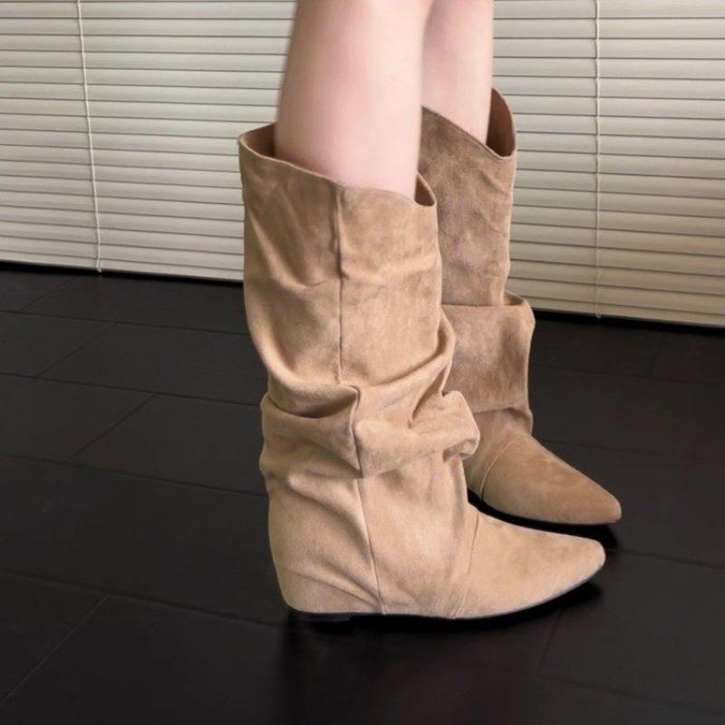 Flats Women Knee High Boots Suede Pointed Toe Designer Shoes Fashion Winter Long Boots Chelsea Boots Brand Mujer 35
Flats Women Knee High Boots Suede Pointed Toe Designer Shoes Fashion Winter Long Boots Chelsea Boots Brand Mujer 35