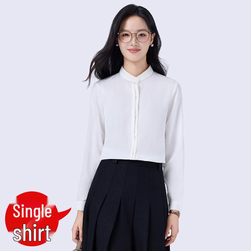 Elegant 2026 Women s French Stand Collar Long Sleeve Shirt - Professional Commuting & High-End Temperament Base Layer Top S
Elegant 2026 Women s French Stand Collar Long Sleeve Shirt - Professional Commuting & High-End Temperament Base Layer Top S