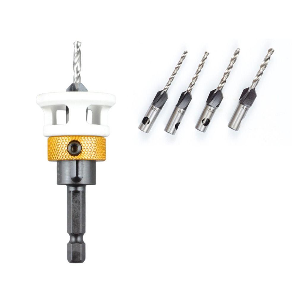With Depth Stop Router Bit 6.25mm Shank Limit Four Edge Bit Countersink Drill Bits Set Carpenter 10mm
With Depth Stop Router Bit 6.25mm Shank Limit Four Edge Bit Countersink Drill Bits Set Carpenter 10mm