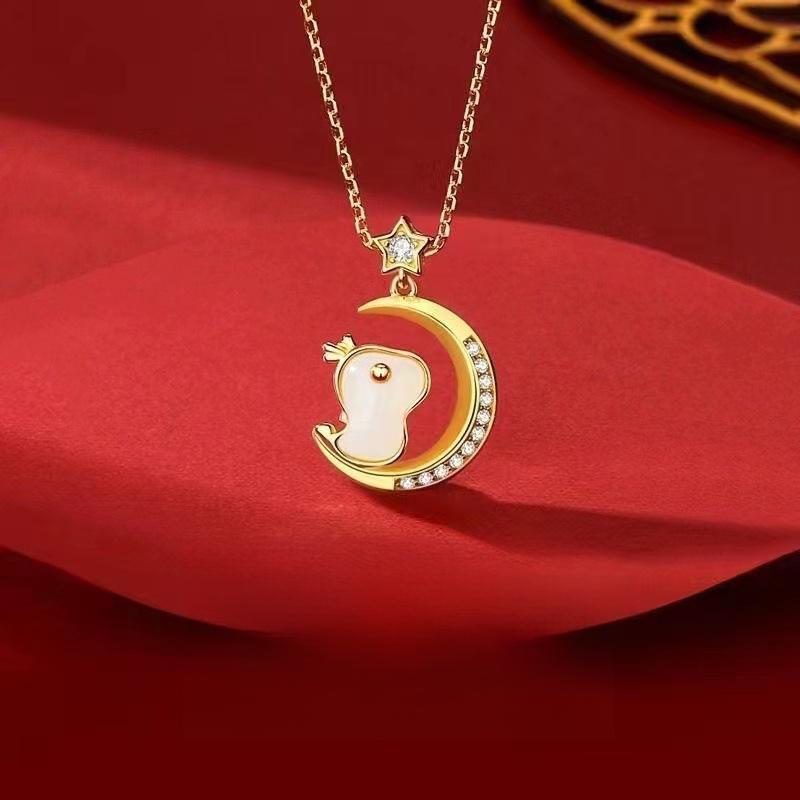 New Star Moon Cute Dragon Necklace for Women Light Luxury Niche Dragon Hetian Jade Pendant Birthday Gift
New Star Moon Cute Dragon Necklace for Women Light Luxury Niche Dragon Hetian Jade Pendant Birthday Gift