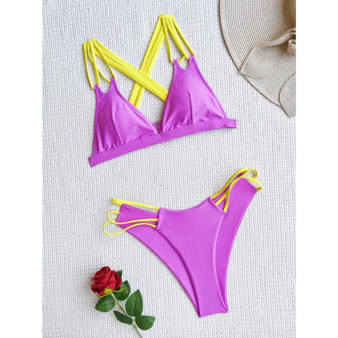 Новый сексуальный бикини с перекрестной спинкой на бретельках, женский купальник с высоким вырезом, женский купальник, комплект бикини из двух предметов, купальный костюм для плавания L фиолетовый
Новый сексуальный бикини с перекрестной спинкой на бретельках, женский купальник с высоким вырезом, женский купальник, комплект бикини из двух предметов, купальный костюм для плавания L фиолетовый