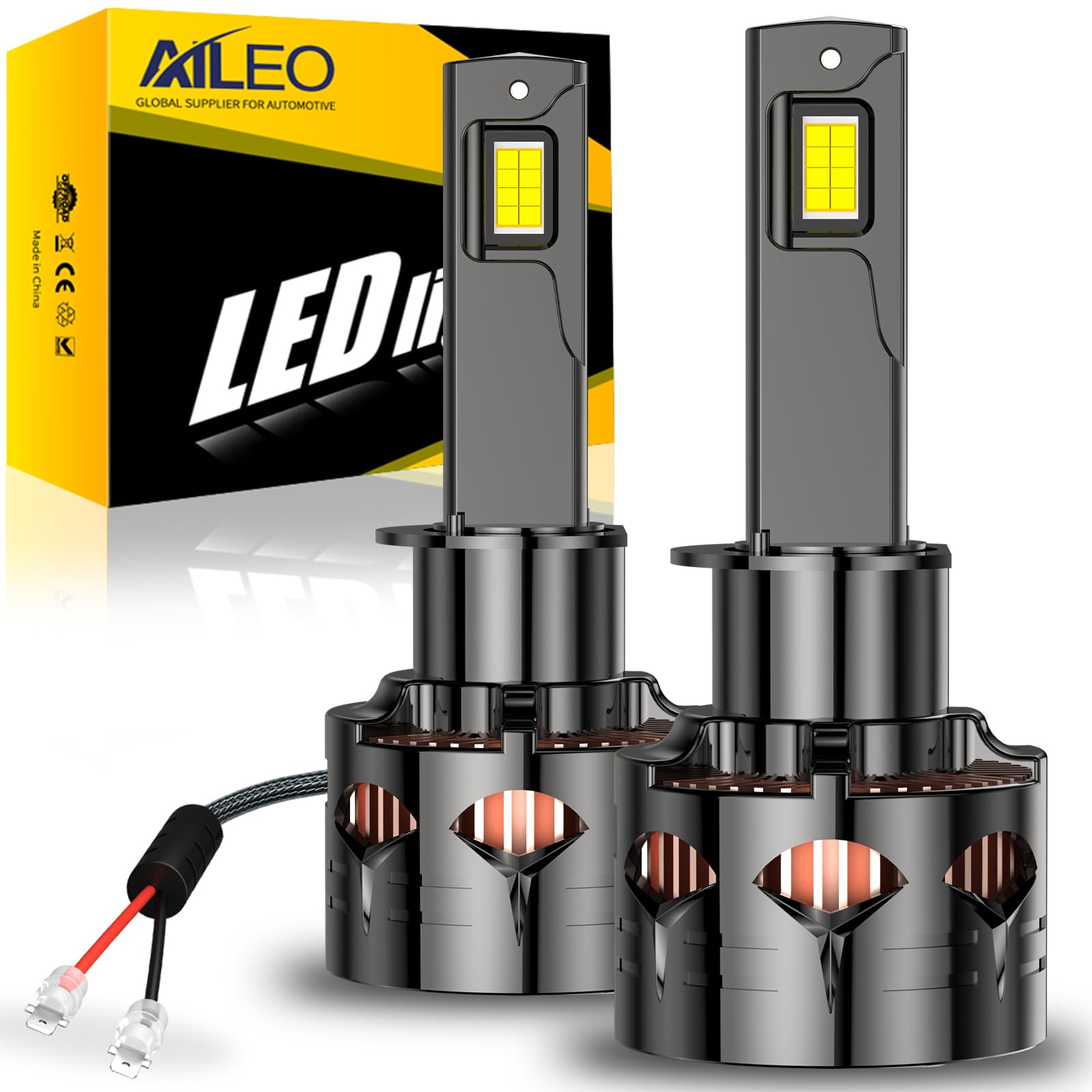 AILEO H1 LED car light bulb, equipped with a new H1
AILEO H1 LED car light bulb, equipped with a new H1