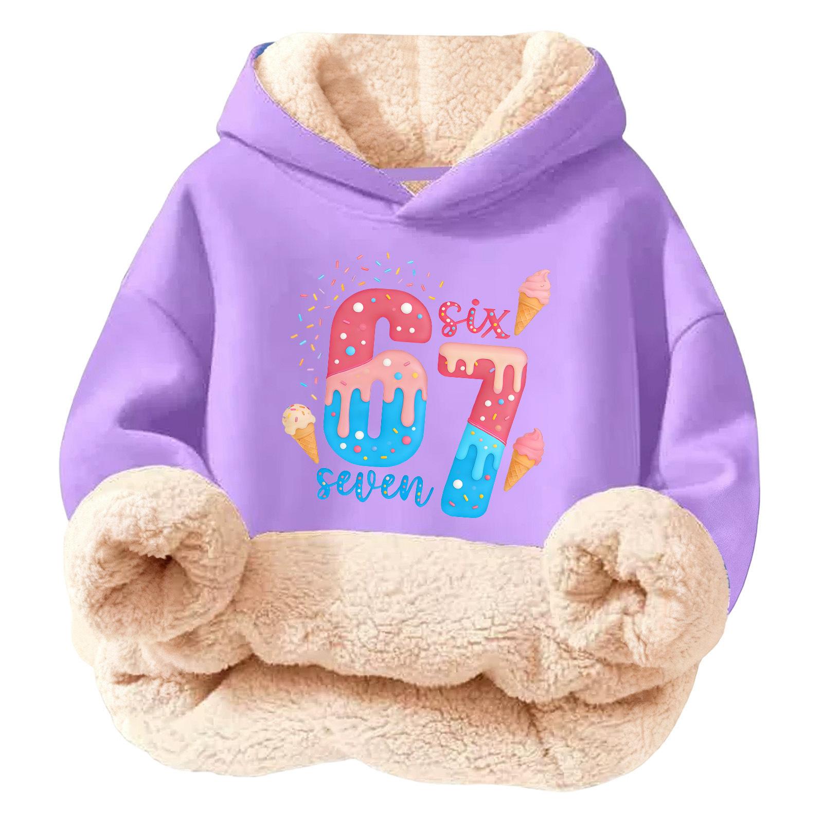 Children s Fashion Printed Casual Fleece-Lined Hooded Sweatshirt Loose Fit Pullover Six Seven Design Soft Warm Fabric Suitable for Daily Wear 170
Children s Fashion Printed Casual Fleece-Lined Hooded Sweatshirt Loose Fit Pullover Six Seven Design Soft Warm Fabric Suitable for Daily Wear 170