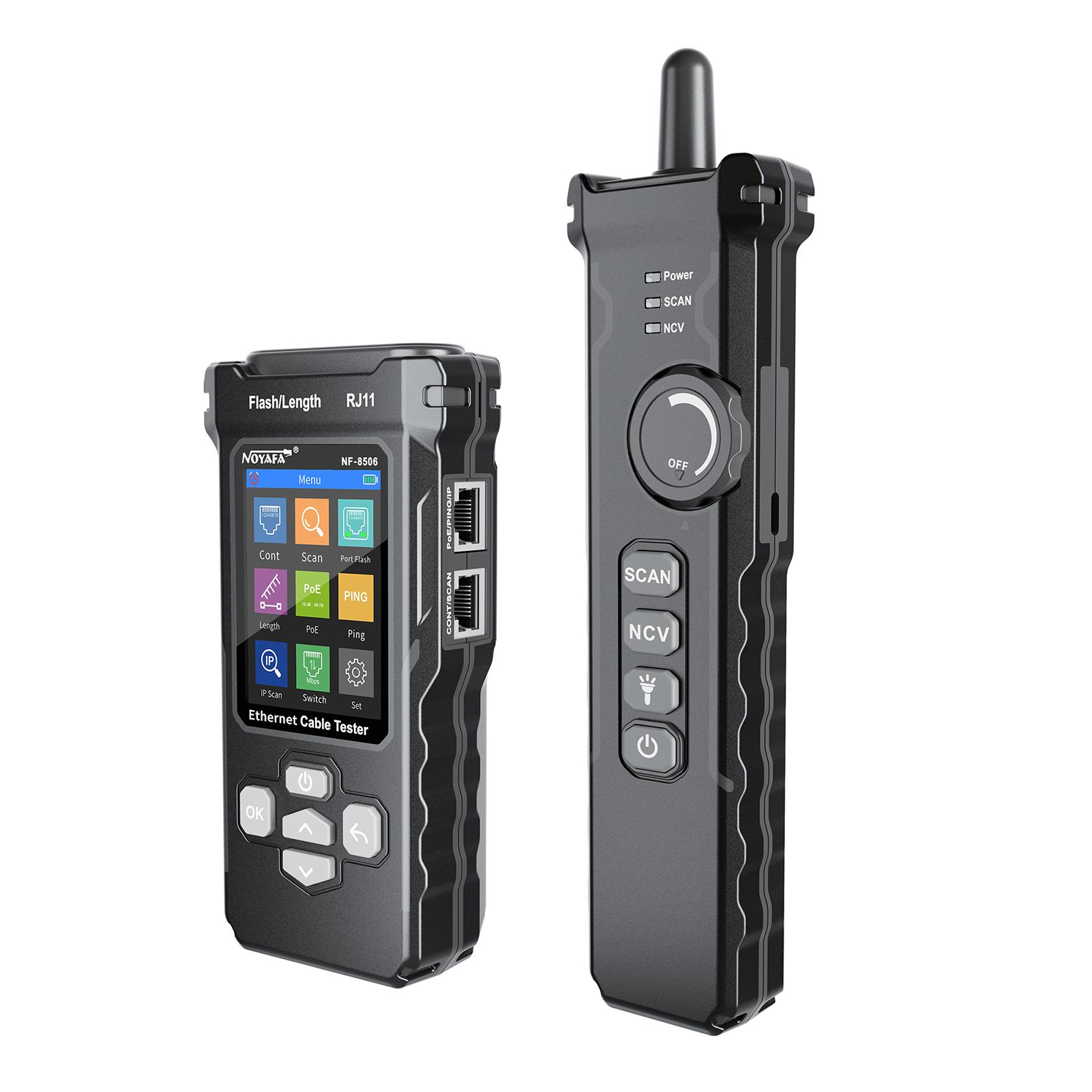 NOYAFA NF8506 ЖК-цифровой сетевой кабельный тестер Перезаряжаемый сетевой искатель многофункциональный чёрный
NOYAFA NF8506 ЖК-цифровой сетевой кабельный тестер Перезаряжаемый сетевой искатель многофункциональный чёрный