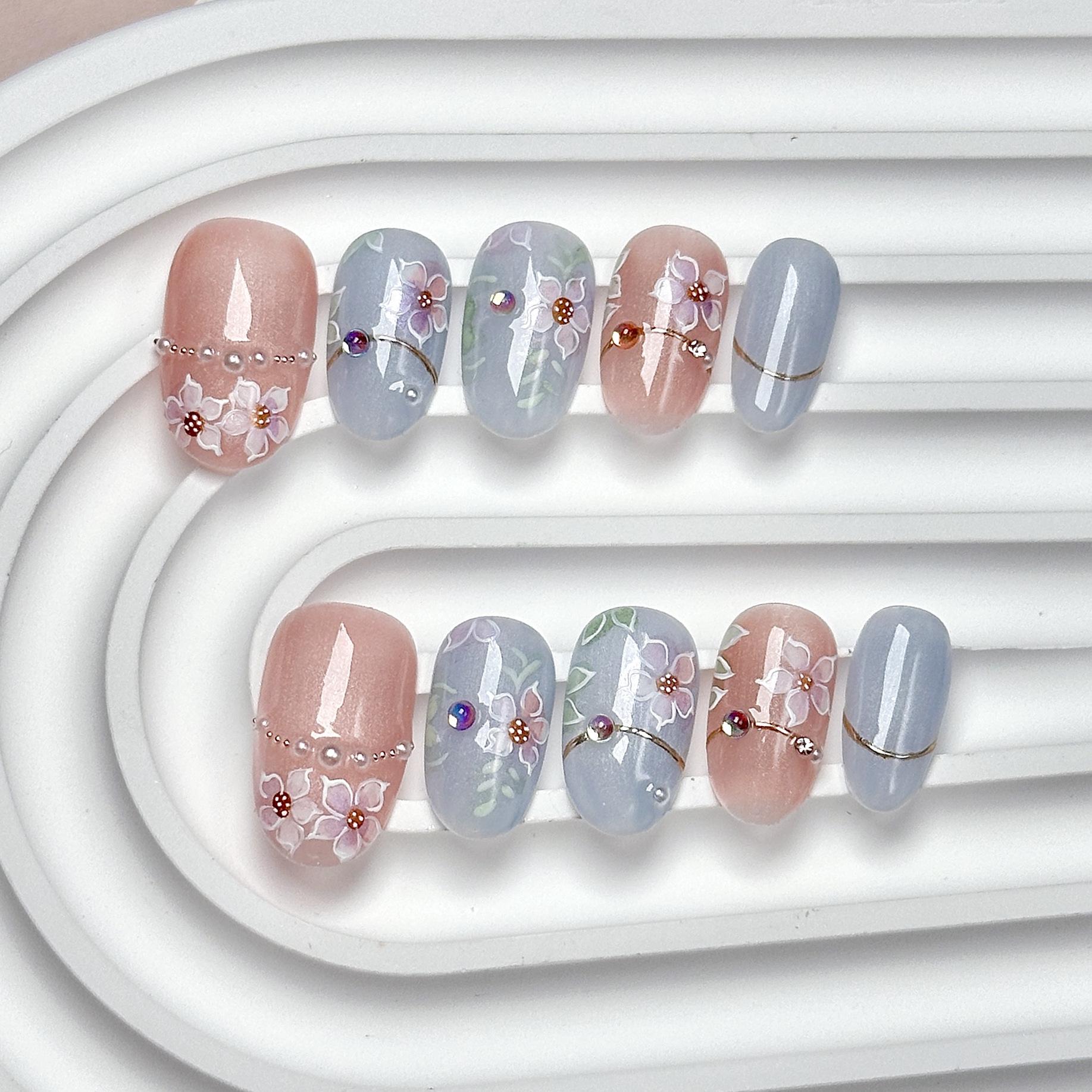 Высококачественные накладные ногти «кошачий глаз» ручной работы - Средне-длинные отбеливающие наклейки для ногтей
Высококачественные накладные ногти «кошачий глаз» ручной работы - Средне-длинные отбеливающие наклейки для ногтей