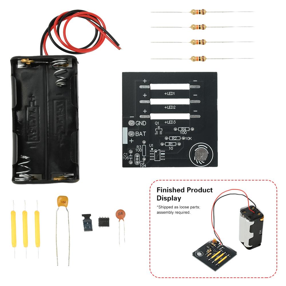 DC 6V Touch Stepless Dimming DIY Kit Mini Dimming Welding PCB Long Press to Brighten/Dim Electronic Soldering Circuit Board kit
DC 6V Touch Stepless Dimming DIY Kit Mini Dimming Welding PCB Long Press to Brighten/Dim Electronic Soldering Circuit Board kit