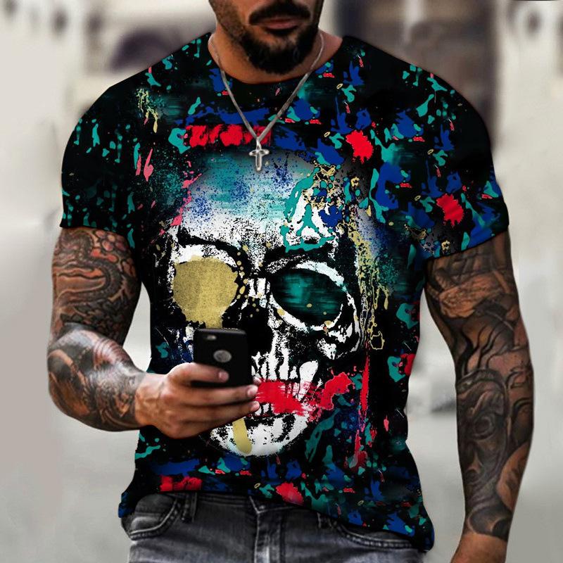 Creative Fun Skull 3D Printed Short Sleeved T-shirt Fashionable Comfortable Soft Breathable Large Loose Mens T-shirt 6XL
Creative Fun Skull 3D Printed Short Sleeved T-shirt Fashionable Comfortable Soft Breathable Large Loose Mens T-shirt 6XL
